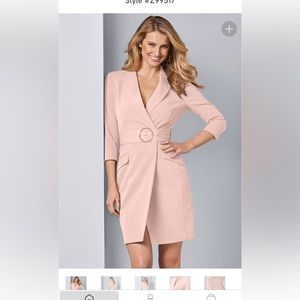Light pink blazer dress